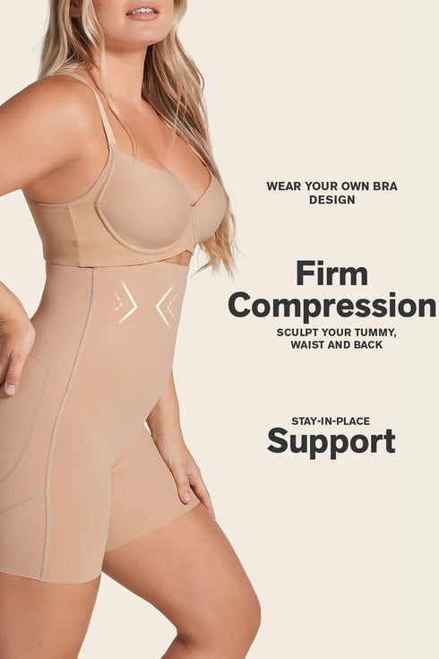 Leonisa Strapless Sculpting Step-in Body Shaper With Short Bottom